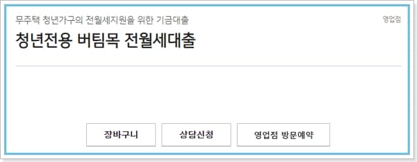 KB국민은행 청년전용버팀목 전세자금대출 한도, 중도상환수수료, 상담센터