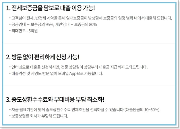 삼성화재 전세자금담보대출 자격, 중도상환수수료, 한도, 금리, 방법, 절차